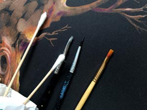 unusual painting media