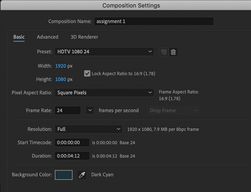 Adobe AfterEffects animation