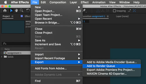 Adobe AfterEffects animation