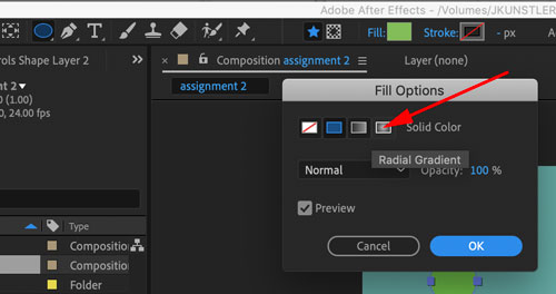 Adobe AfterEffects bouncing ball animation