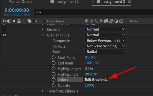 Adobe AfterEffects bouncing ball animation