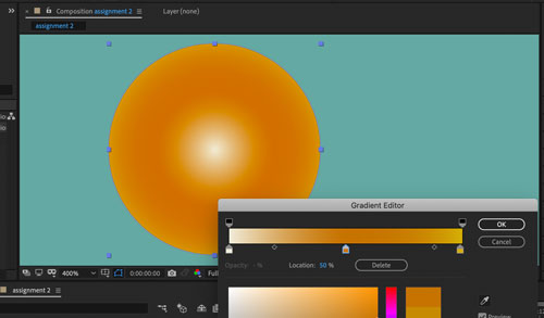 Adobe AfterEffects bouncing ball animation