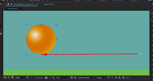 Adobe AfterEffects bouncing ball animation