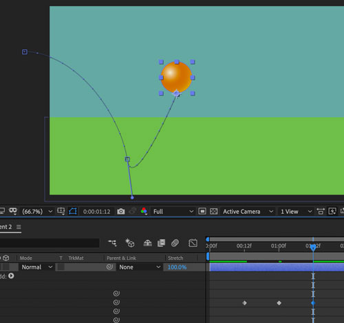 Adobe AfterEffects bouncing ball animation