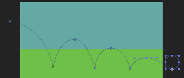 Adobe AfterEffects bouncing ball animation