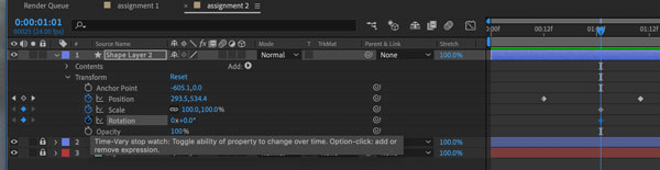 Adobe AfterEffects bouncing ball animation
