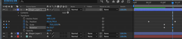 Adobe AfterEffects bouncing ball animation