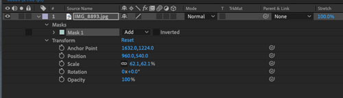 Masks and matte track in Adobe AfterEffects