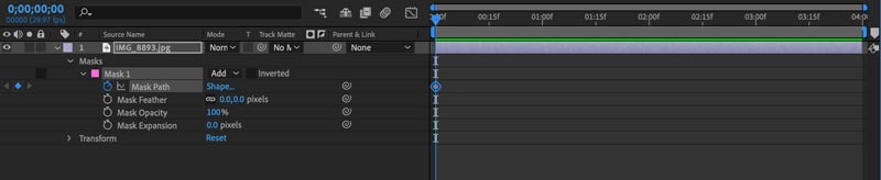Masks and matte track in Adobe AfterEffects