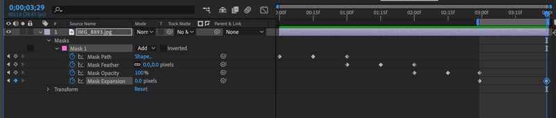 Masks and matte track in Adobe AfterEffects
