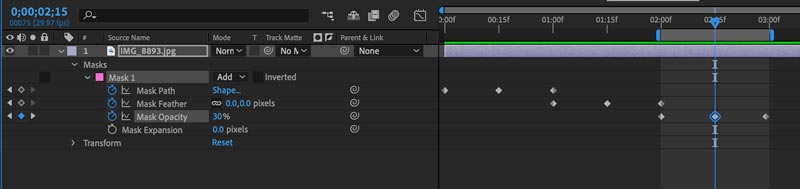 Masks and matte track in Adobe AfterEffects