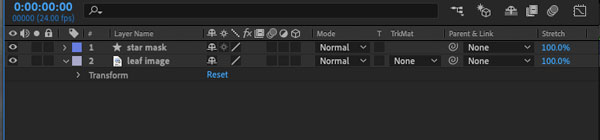 Masks and matte track in Adobe AfterEffects