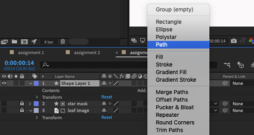Adobe AfterEffects and Illustrator shape copy/paste