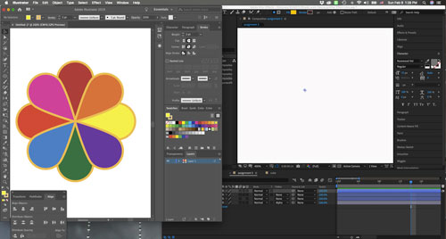 Adobe AfterEffects and Illustrator shape copy/paste