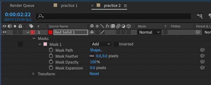 Adobe AfterEffects solids vs shapes