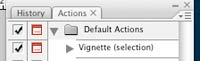 actions palette