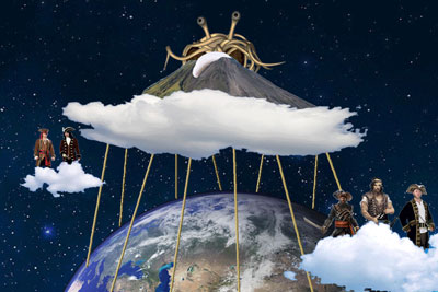 Earth creation myth illustration