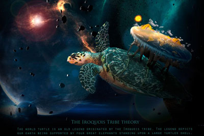 Earth creation myth illustration