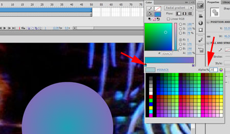 color gradient alpha