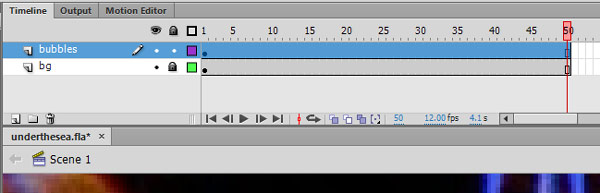 Adobe Flash timeline