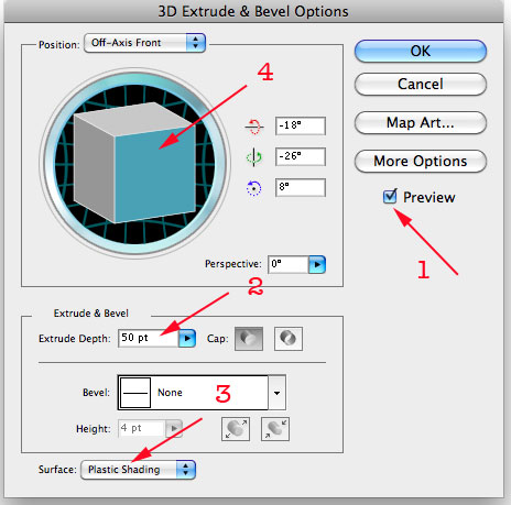 Extrude and bevel