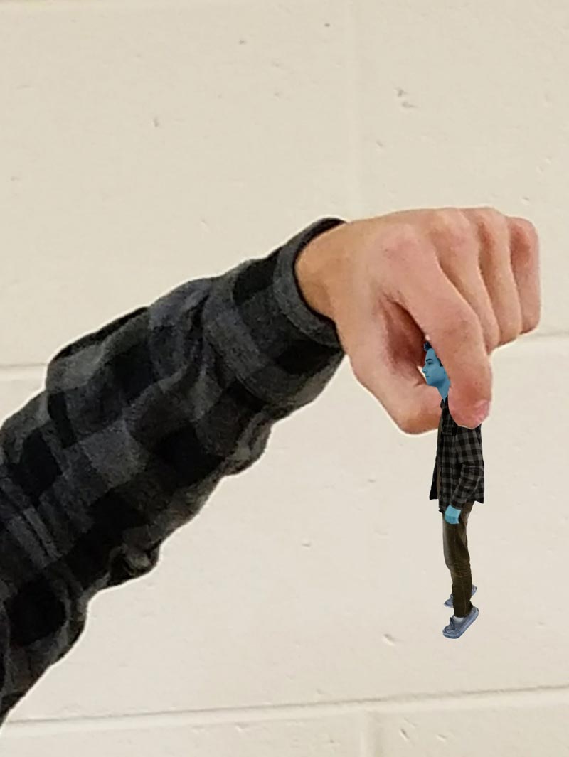 I shrunk myself. Photoshop assignment.