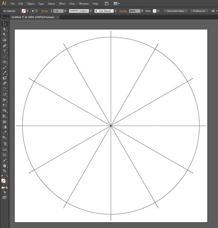 Adobe Illustrator mandala