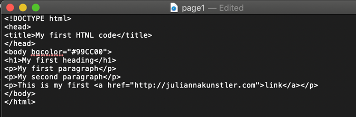 html basics