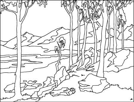 landscape coloring