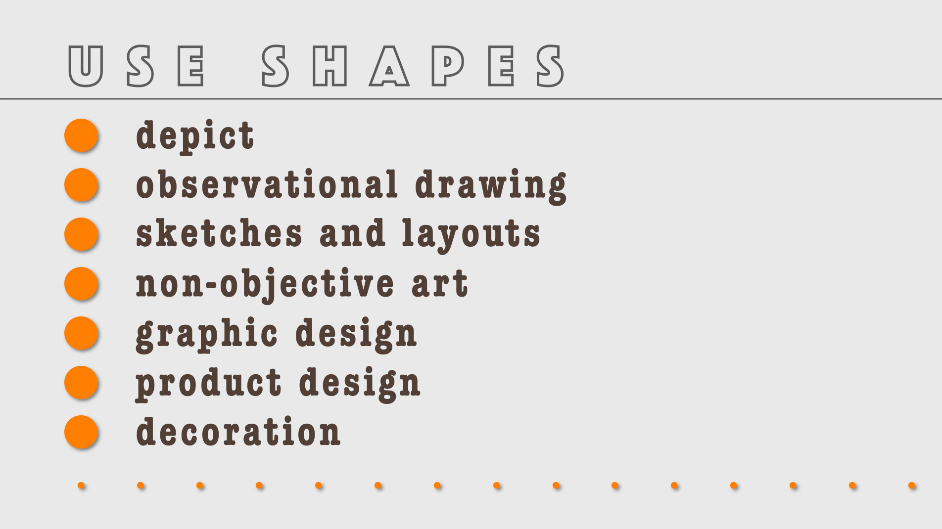 shape as an element of art