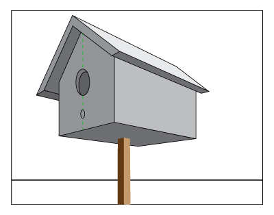 drawing birdhouses in 2 point perspective