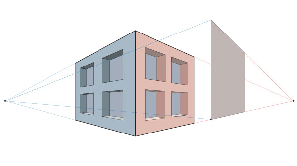buildings in 2 point perspective