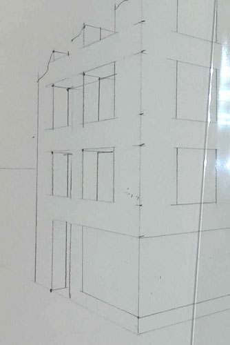 2 point perspective: walls