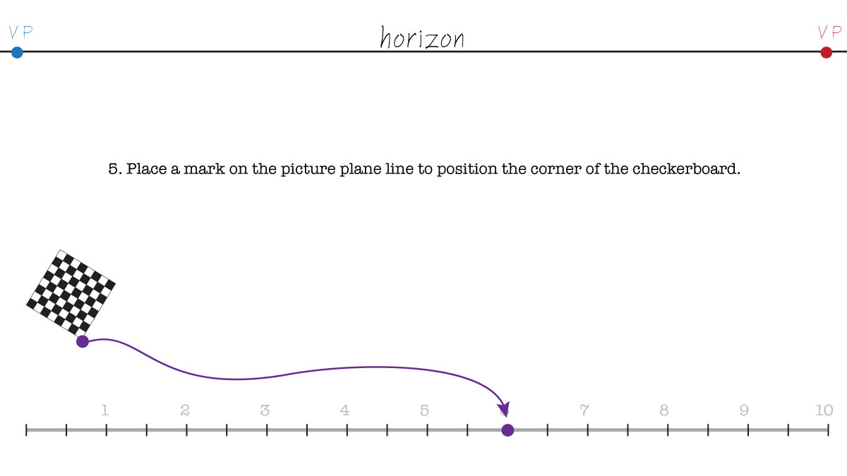 grid in 2 point perspective