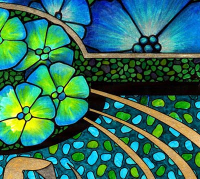 blue-green design coloring