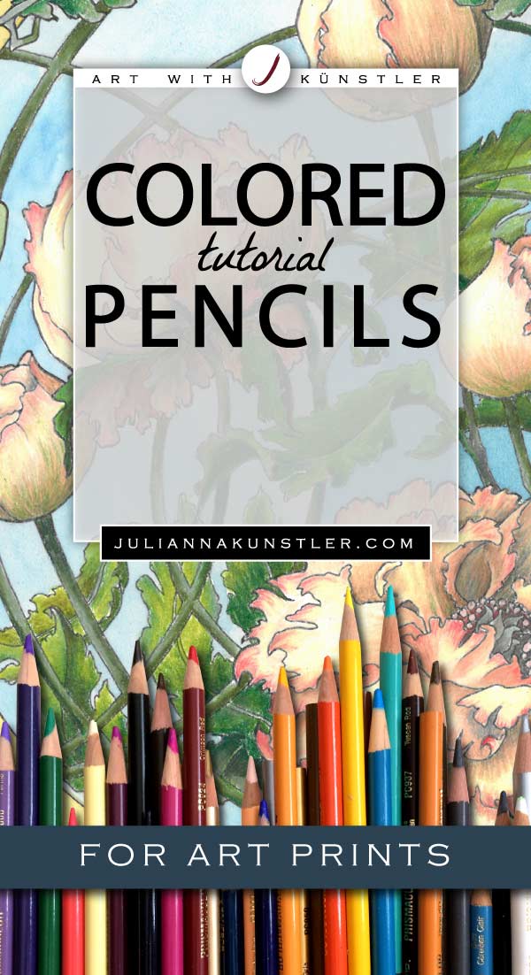colored pencils and art prints