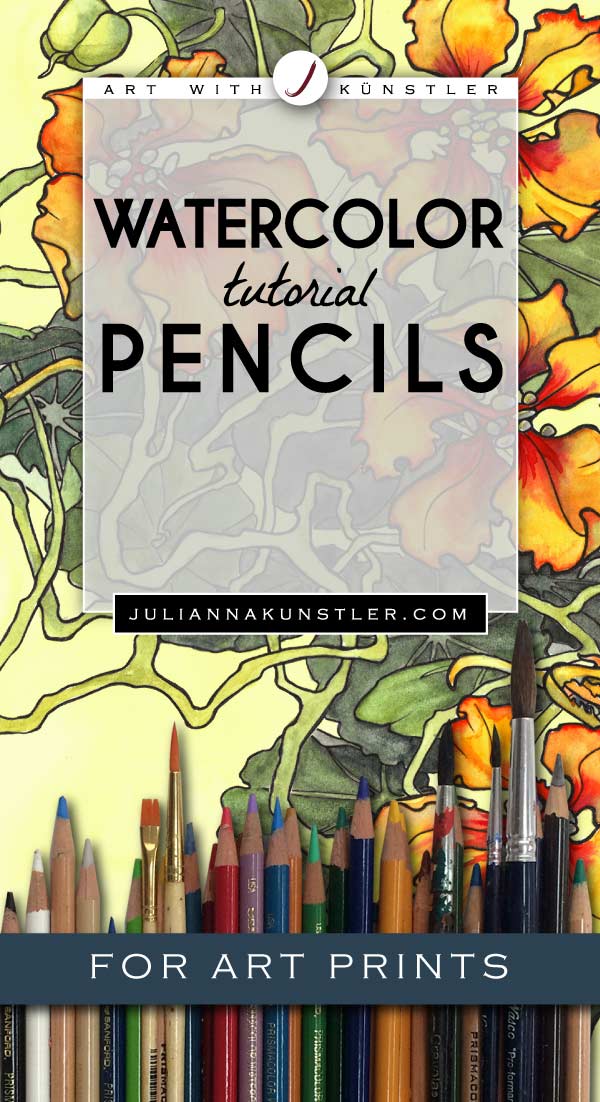 How to color art prints with watercolor pencils