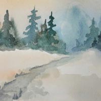 watercolor landscape